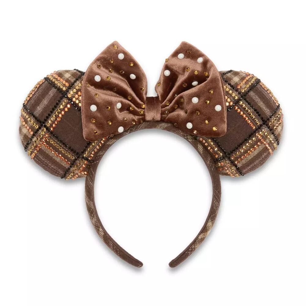 Minnie Mouse Plaid Ear Headband for Adults by BaubleBar NWT